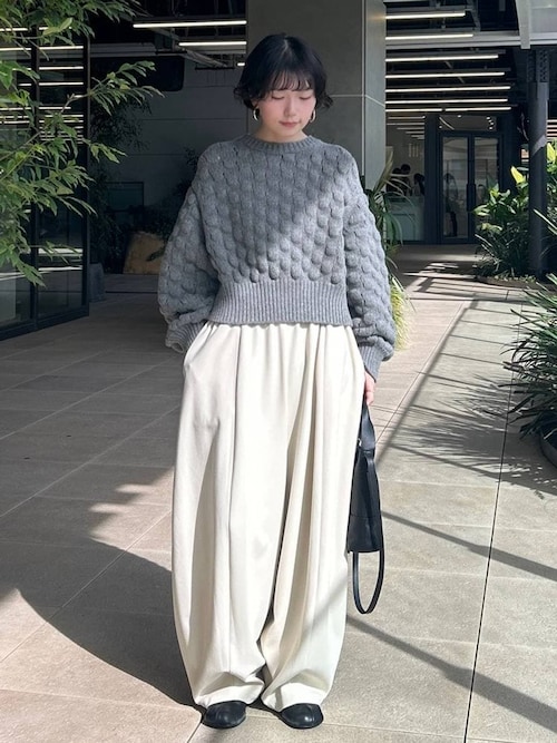 Curensology(カレンソロジー)/ポコポコバックリボンニットプルオーバー