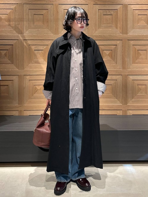 Curensology(カレンソロジー)/リネンウールステンカラーコート（ステン