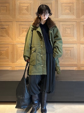 「アイテム（モッズコート）」を使った、cl_shinoさん（レディース・159cm）の秋コーディネート