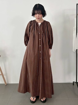「Curensology（カレンソロジー）のCurensology(カレンソロジー)/＜5AWARENESS＞ノースリーブTシャツ（Tシャツ/カットソー、ホワイト系）」を使った、cl_shinoさん（レディース・159cm）の春コーディネート