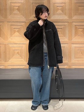 「Curensology（カレンソロジー）のアイテム（ブルゾン）」を使った、cl_shinoさん（レディース・159cm）の秋コーディネート