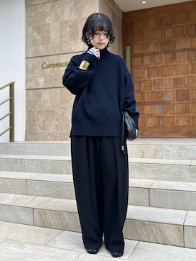 「アイテム（クラッチバッグ）」を使った、cl_shinoさん（レディース・159cm）の秋コーディネート