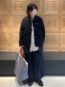 「Curensology（カレンソロジー）のアイテム（ブルゾン）」を使った、cl_shinoさん（レディース・159cm）の秋コーディネート