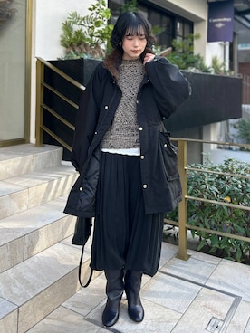 「アイテム（モッズコート）」を使った、cl_shinoさん（レディース・159cm）の冬コーディネート