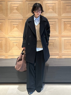 「アイテム（ピーコート）」を使った、cl_shinoさん（レディース・159cm）の秋コーディネート