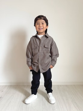 「アイテム（キャップ）」を使った、ouchan08さん（キッズ・100cm）の秋コーディネート