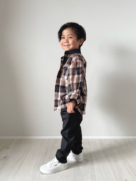 「アイテム（シューズ）」を使った、ouchan08さん（キッズ・100cm）の秋コーディネート