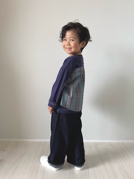 「アイテム（スニーカー）」を使った、ouchan08さん（キッズ・100cm）の秋コーディネート