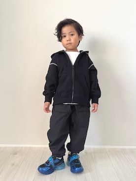 「ジョガーパンツ」｜ouchan08さん（キッズ・100cm）の冬コーディネート