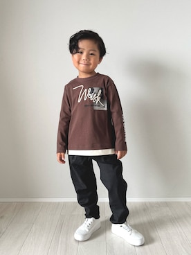 「アイテム（シューズ）」を使った、ouchan08さん（キッズ・100cm）の秋コーディネート