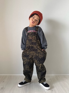 「アイテム（サロペット/オーバーオール）」を使った、ouchan08さん（キッズ・100cm）の秋コーディネート