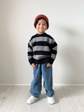 「おでかけコーデ」｜「アイテム（ニットキャップ/ビーニー）」を使った、ouchan08さん（キッズ・100cm）の冬コーディネート