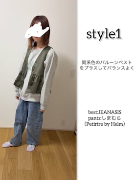 「classicalelf（クラシカルエルフ）のアイテム（スウェット）」を使った、maaaaachannさん（レディース・155cm）の冬コーディネート