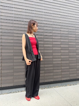 「しまむら（シマムラ）のアイテム（ベスト）」を使った、maa_chan121さん（レディース・155cm）の夏コーディネート