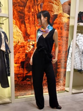 「アイテム（サロペット/オーバーオール）」を使った、Desigual 北九州STAFFさん（レディース・165cm）の秋コーディネート