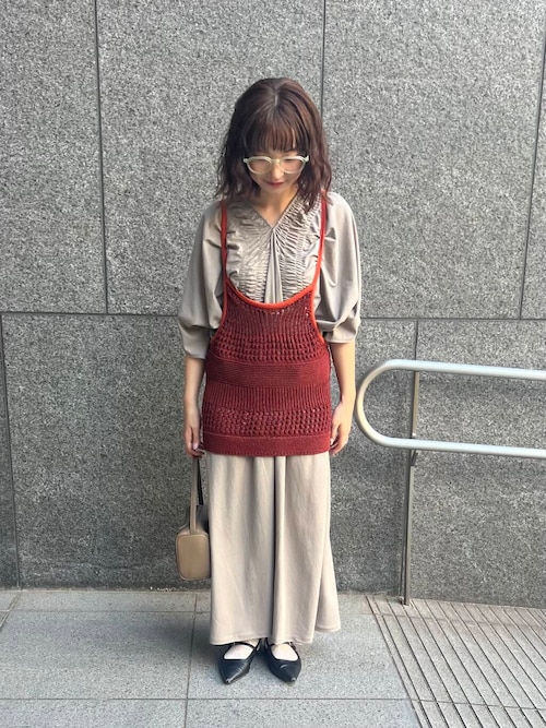 値下げ 新品未使用 tope knit bib キャミソール peto セール】knit camisole（キャミソール）｜LAATO（ラート）の