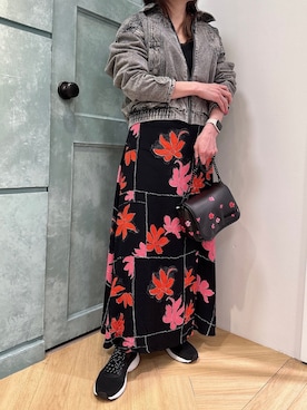 「Desigual（デシグアル）のアイテム（デニムジャケット）」を使った、Desigual 小倉 STAFFさん（レディース・155cm）の春コーディネート