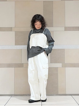 「かぐれ（カグレ）のアイテム（Tシャツ/カットソー）」を使った、**ai**さん（レディース・156cm）の秋コーディネート