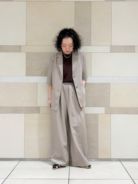 「URBAN RESEARCH DOORS（アーバンリサーチドアーズ）のグルカサンダル（サンダル、ブラック系）」を使った、**ai**さん（レディース・156cm）の春コーディネート