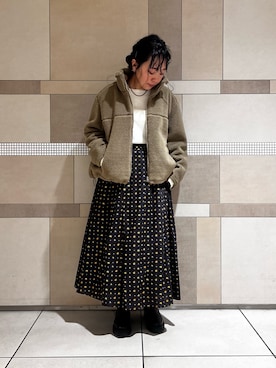 「イチ推しジャケットスタイル」｜「アイテム（ブルゾン）」を使った、**ai**さん（レディース・156cm）の秋コーディネート