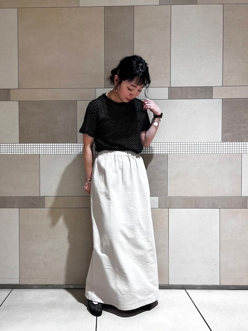 URBAN RESEARCH DOORS / アーバンリサーチ ドアーズ mizuiro ind　mesh dot crew-neck T-shirts セール】mizuiro ind mesh dot crew-neck T-shirts（Tシャツ