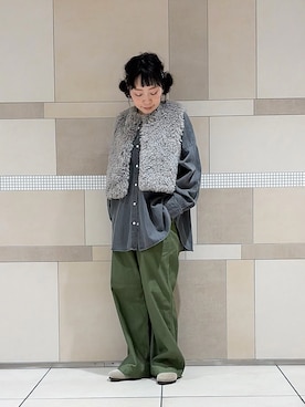 「URBAN RESEARCH DOORS（アーバンリサーチドアーズ）のBIRKENSTOCK　BOSTON(NR)（その他シューズ、ベージュ系）」を使った、**ai**さん（レディース・156cm）の秋コーディネート