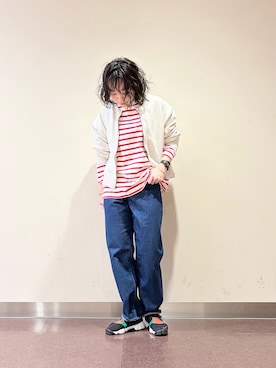 「URBAN RESEARCH（アーバンリサーチ）の『別注』Lee101×URBAN RESEARCH　TAPERED JEANS（デニムパンツ、ブルー系）」を使った、**ai**さん（レディース・156cm）の春コーディネート