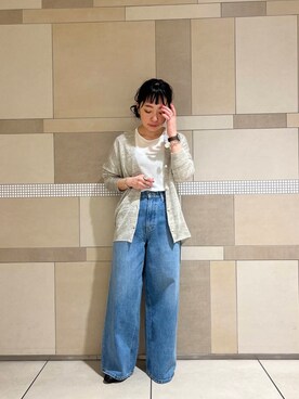 「アイテム（カーディガン/ボレロ）」を使った、nog0209さん（レディース・156cm）の春コーディネート
