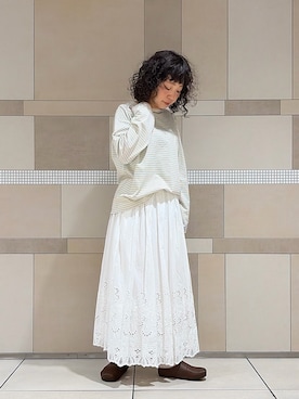 「かぐれ（カグレ）のアイテム（Tシャツ/カットソー）」を使った、**ai**さん（レディース・156cm）の秋コーディネート