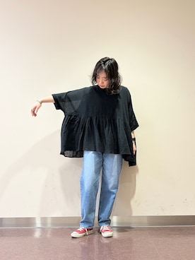 「URBAN RESEARCH（アーバンリサーチ）の『別注』Lee101×URBAN RESEARCH　TAPERED JEANS（デニムパンツ、ブルー系）」を使った、**ai**さん（レディース・156cm）の春コーディネート