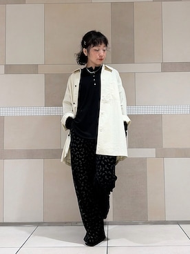 「かぐれ（カグレ）のアイテム（Tシャツ/カットソー）」を使った、**ai**さん（レディース・156cm）の秋コーディネート