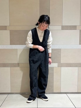 「FORK&SPOON（フォークアンドスプーン）のアイテム（オールインワン・サロペット）」を使った、nog0209さん（レディース・156cm）の春コーディネート
