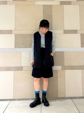 「秋服」｜「アイテム（ベスト、グレー系）」を使った、nog0209さん（レディース・156cm）の秋コーディネート