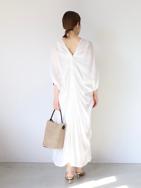 「シアーワンピース」｜「アイテム（その他）」を使った、erikaさん（レディース・163cm）の春コーディネート