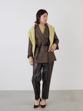 「チェック柄」｜erikaさん（レディース・163cm）の秋コーディネート