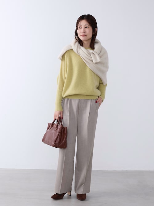 セール】【marmors】yak boat neck loose knit pullover（ニット