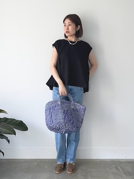 「YANUK（ヤヌーク）のアイテム」を使った、erikaさん（レディース・163cm）の夏コーディネート