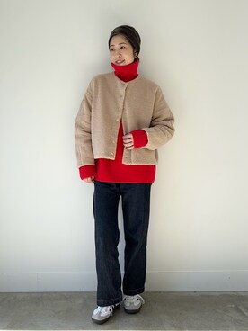 「マイカアンドディール」｜「アイテム（ブルゾン）」を使った、erikaさん（レディース・163cm）の秋コーディネート
