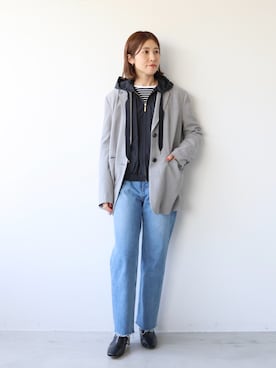 「マイカアンドディール」｜「アイテム（その他アウター）」を使った、erikaさん（レディース・163cm）の秋コーディネート