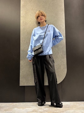 「アイテム（ウォレットチェーン）」を使った、mia4422hさん（レディース・166cm）の秋コーディネート