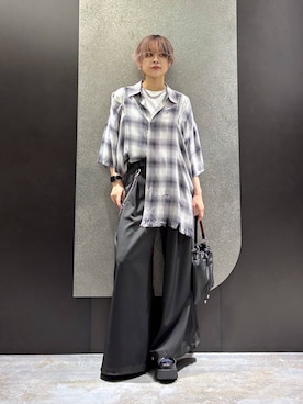 「HARE（ハレ）の【MADE IN JAPAN】ステンレスチェーンネックレス(HARE)（ネックレス、シルバー系）」を使った、mia4422hさん（レディース・166cm）の春コーディネート