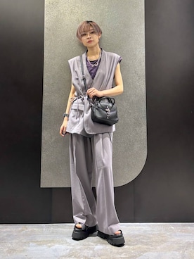 「HARE（ハレ）のマルチWAYウォレットチェーン(HARE)（ウォレットチェーン、シルバー系）」を使った、mia4422hさん（レディース・166cm）の春コーディネート
