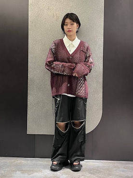 「HARE（ハレ）の2WAY-ZIPカーゴパンツ(HARE)（カーゴパンツ）」を使った、mia4422hさん（レディース・166cm）の夏コーディネート