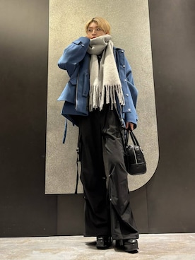 「アイテム（ウォレットチェーン）」を使った、mia4422hさん（レディース・166cm）の秋コーディネート