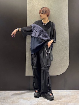 「HARE（ハレ）の【MADE IN JAPAN】ステンレスチェーンネックレス(HARE)（ネックレス、シルバー系）」を使った、mia4422hさん（レディース・166cm）の春コーディネート