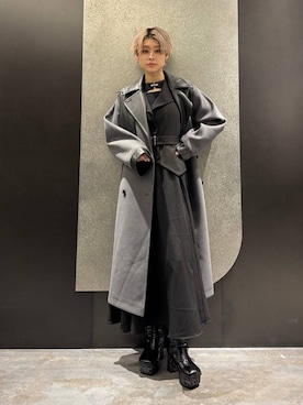 「アイテム（ステンカラーコート）」を使った、mia4422hさん（レディース・166cm）の秋コーディネート