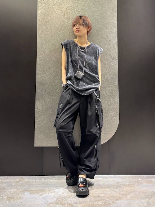 2WAY-ZIPカーゴパンツ HARE ハレ パンツ カーゴパンツ ブラック SET UP対応 接触冷感】2WAY-ZIPカーゴパンツ(HARE)（カーゴパンツ
