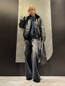 「アイテム（ウォレットチェーン）」を使った、mia4422hさん（レディース・166cm）の秋コーディネート