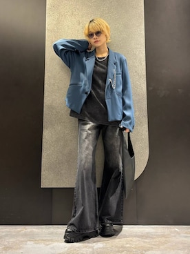 「アイテム（ウォレットチェーン）」を使った、mia4422hさん（レディース・166cm）の夏コーディネート