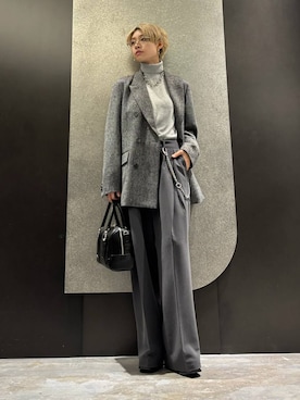 「アイテム（ウォレットチェーン）」を使った、mia4422hさん（レディース・166cm）の秋コーディネート